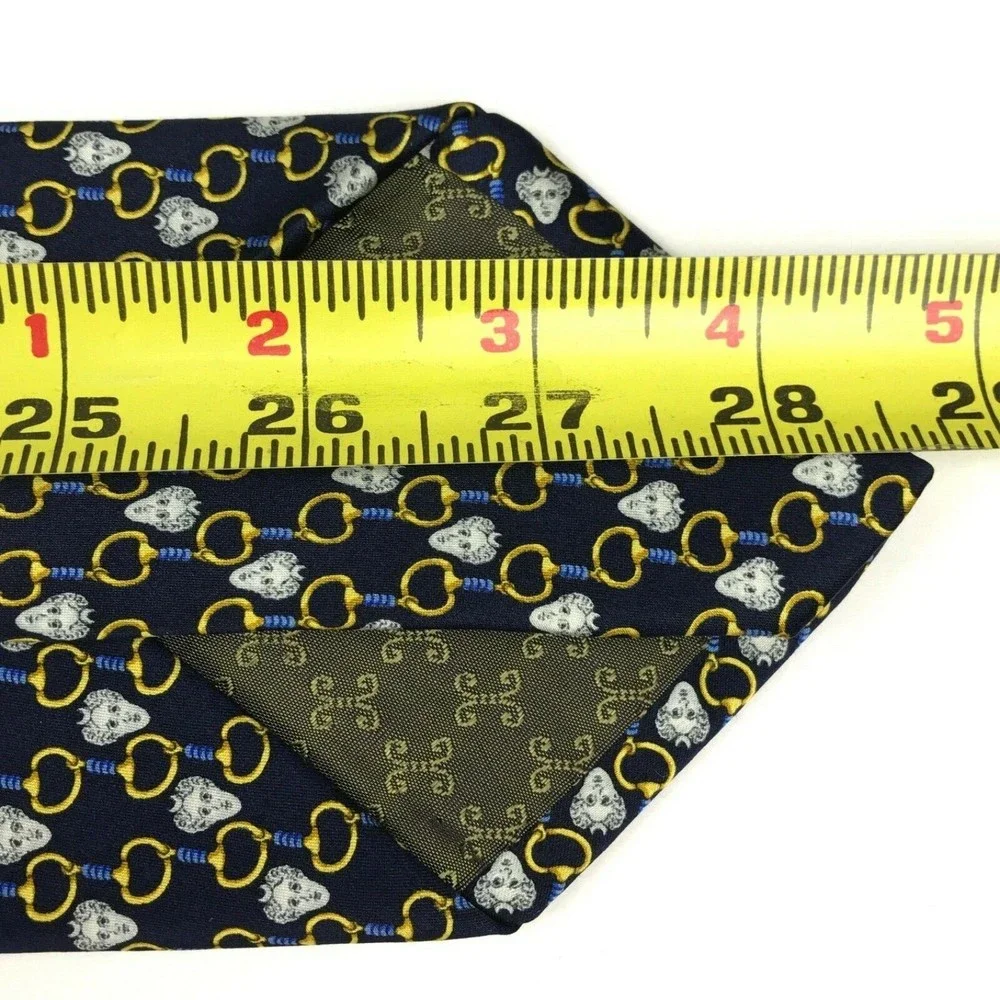Sinsabang Tie Royal Queen Chains Blue Pure Silk Men's Necktie Made in Korea